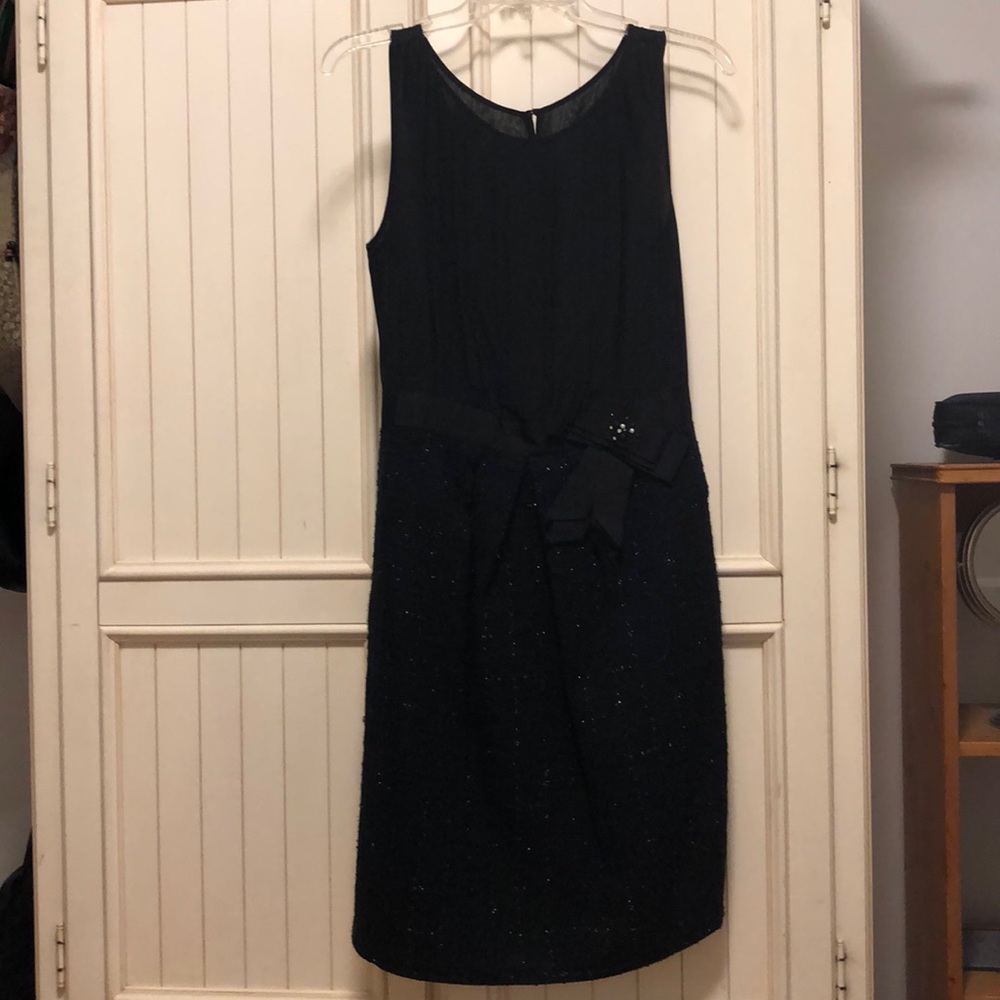 chiffon/tweed dress